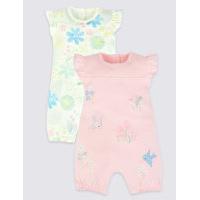 2 Pack Pure Cotton Rompers