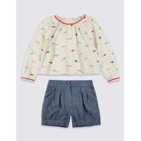 2 piece pure cotton top shorts outfit 3 months 5 years