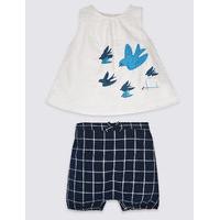 2 piece pure cotton top shorts outfit