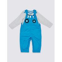 2 piece dungarees bodysuit outfit