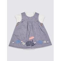 2 piece pure cotton pinny bodysuit