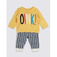 2 Piece Pure Cotton Top & Bottom Baby Outfit