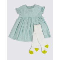 2 piece baby dress with tights