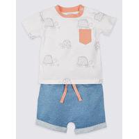 2 Piece Pure Cotton Top & Shorts Outfit