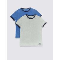 2 Pack Cotton Rich T-Shirts (3-14 Years)