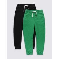2 Pack Cotton Rich Joggers (3-14 Years)