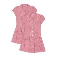 2 Pack Girls\' Easy to Iron Checked Dress