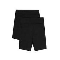 2 pack girls cotton cycle shorts with stretch