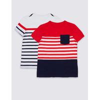 2 Pack Pure Cotton T-Shirts (3-14 Years)