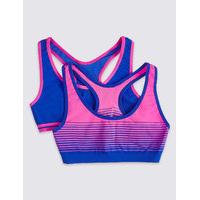 2 Pack Seamfree Crop Tops (9-16 Years)