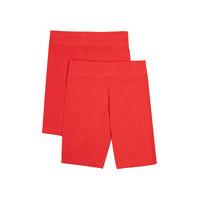 2 pack girls cotton cycle shorts with stretch