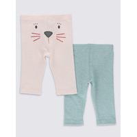 2 Pack Pure Cotton Bunny Leggings