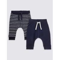 2 pack cotton assorted joggers with stretch