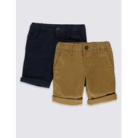 2 Pack Chino Shorts (3 Months - 5 Years)