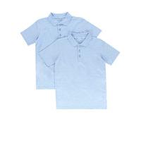 2 Pack Boys Pure Cotton Polo Shirts