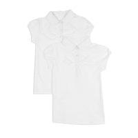 2 Pack Girls\' Cotton Rich Ruched Tops