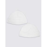 2 Pack Pure Cotton Turn Up Hats