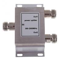 2-Way N Female Power Divider Splitter 380-2500MHz for Mobile Phone Signal Booster Repeater