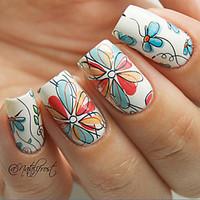 2 Patterns/Sheet Cute Flower Nail Art Water Decals Transfer Sticker BORN PRETTY BP-W17