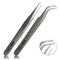 2 Pcs/Set Acrylic Gel Nail Art Rhinestones Paillette Nipper Picking Tool Tweezers