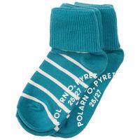 2 Pack Antislip Kids Socks - Turquoise quality kids boys girls