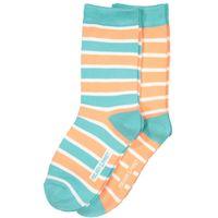 2 Pack Striped Kids Socks - Turquoise quality kids boys girls