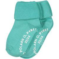 2 Pack Antislip Kids Socks - Turquoise quality kids boys girls