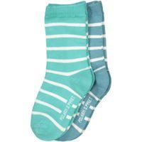 2 Pack Striped Kids Socks - Blue quality kids boys girls