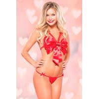 2-Piece Luxurious Satin Bow Bra Set