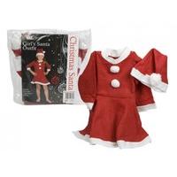 2 Piece Girls Santa Outfit Costume