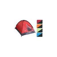 2 Person monodome tent, 200 X 120 X 100 cm, 4 colours: grey-red / blue / orange / green