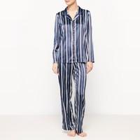2 piece striped long sleeved pyjamas