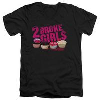 2 Broke Girls - Cupcakes V-Neck