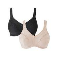 2 Pack Sally Non Wired Minimiser Bras