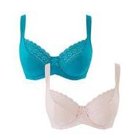 2 Pack Jane Full Cup Mint/Blush Bras