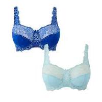 2 Pack Ella Non Wired Royal/Ice Bras