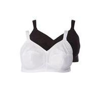 2 pack black and white elenor bras blackwhite