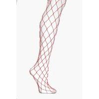 2 pack coloured fishnet tights red