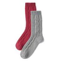 2 Pack Mulberry/Grey Boot Socks