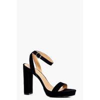 2 part platform heel black