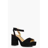 2 Part Platform Low Heel - black