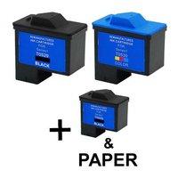 2 x Black Dell T0529 and 1 x Colour T0530 (Remanufactured) + 1 Free Paper