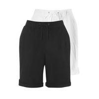 2 Pack Black And White Cotton Shorts, Others