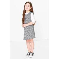 2 in 1 Long Sleeve Gingham Swing Dress - multi