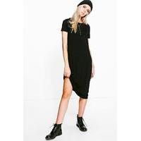 2 in 1 Cami Slip Midi Dress - black