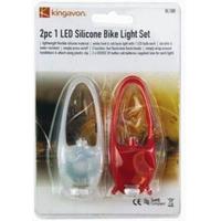 2 Piece 1 LED Silicone Bike Light Set