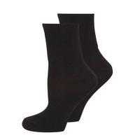 2 Pack Black Comfort Socks, Black