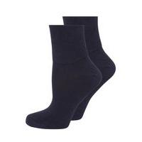 2 Pack Navy Blue Comfort Socks, Navy