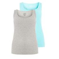 2 Pack Turquoise And Grey Vest, Bright Multi