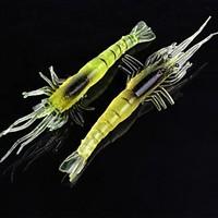 2 pcs Soft Bait Fishing Lures Soft Bait Craws / Shrimp Transparent g/Ounce, 90 mm/3-1/2\